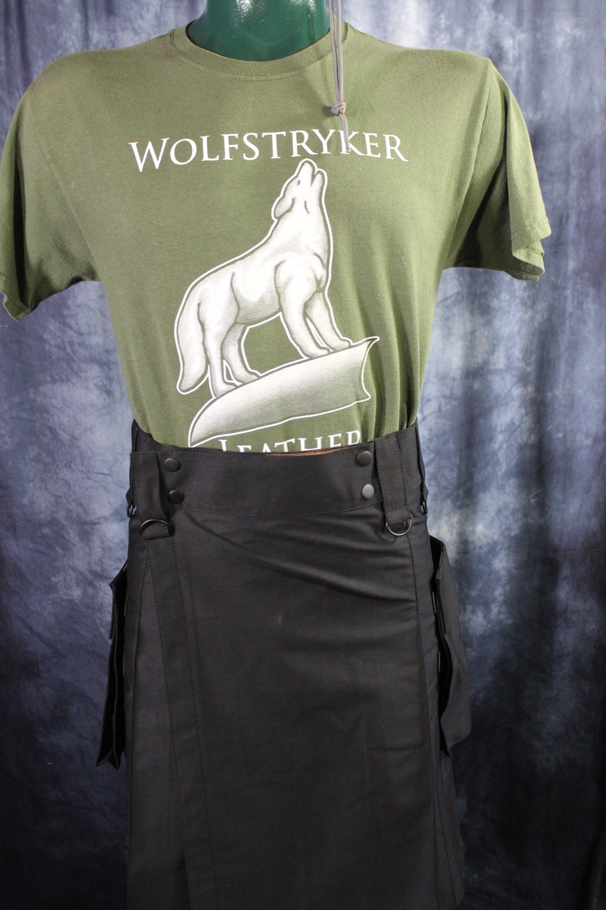 Utility Kilt in Black by KiltedBros - view 5