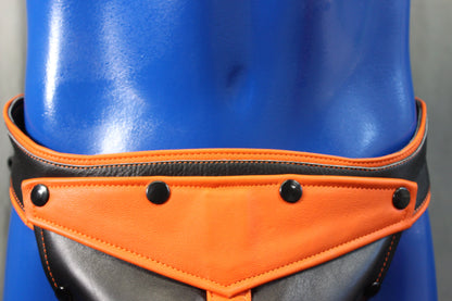 Black and Orange Bulldog Harness and Jock Combo! - view 24