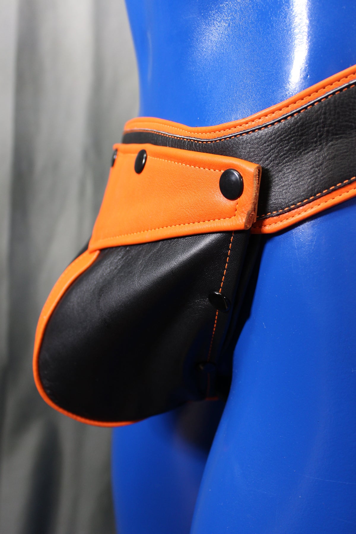 Black and Orange Bulldog Harness and Jock Combo! - view 31