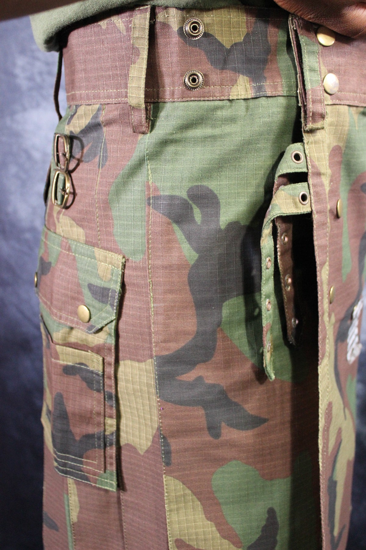 Classic KiltedBros Kilt in Forest Camo - front view