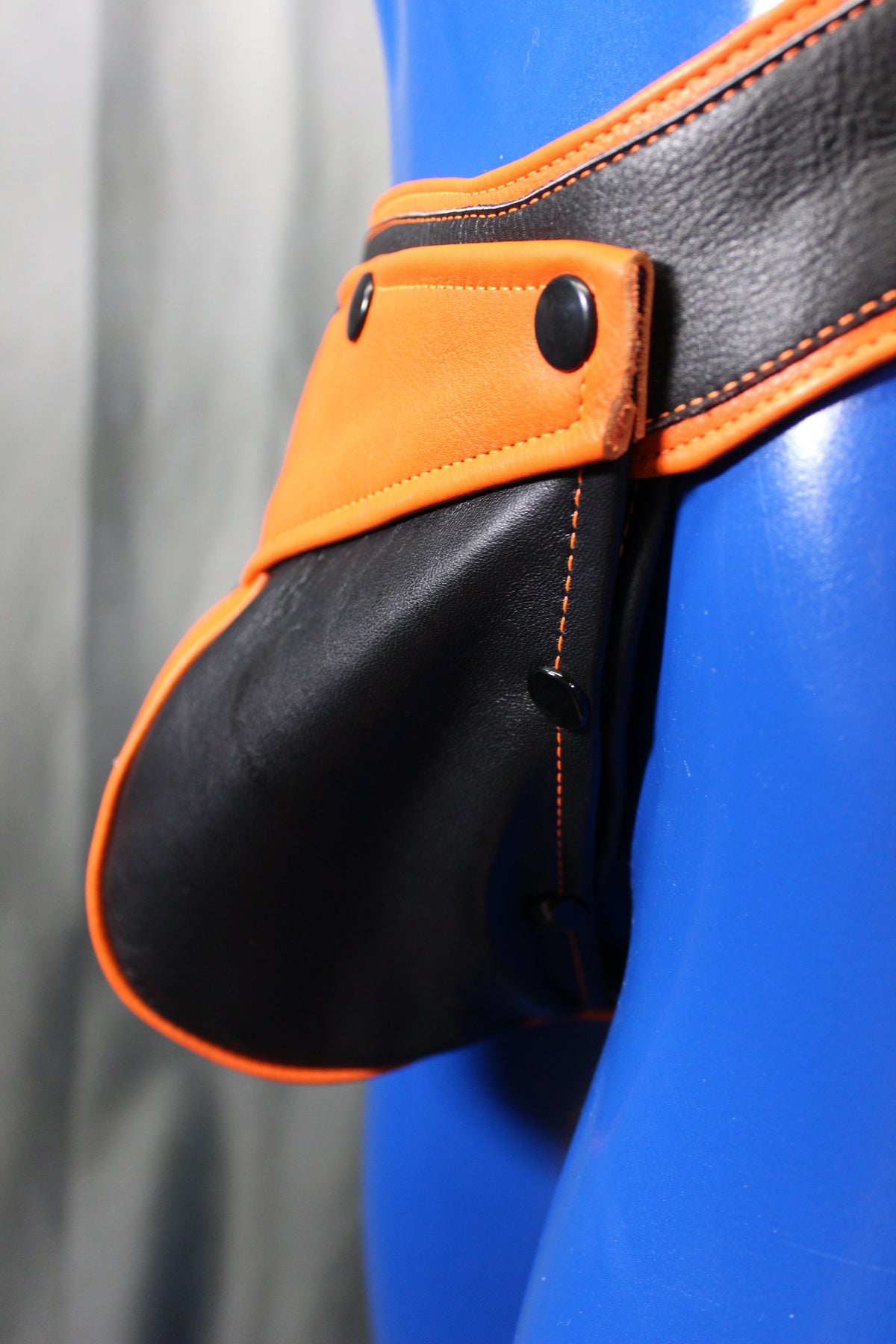 Black and Orange Bulldog Harness and Jock Combo! - view 32