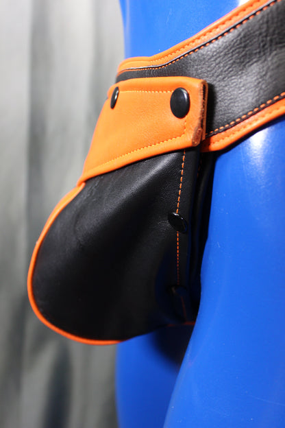Black and Orange Bulldog Harness and Jock Combo! - view 32
