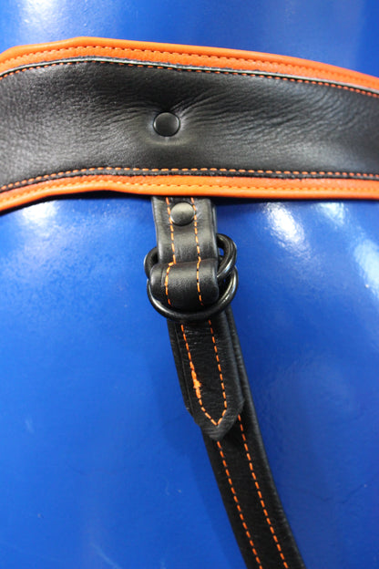 Black and Orange Bulldog Harness and Jock Combo! - view 34