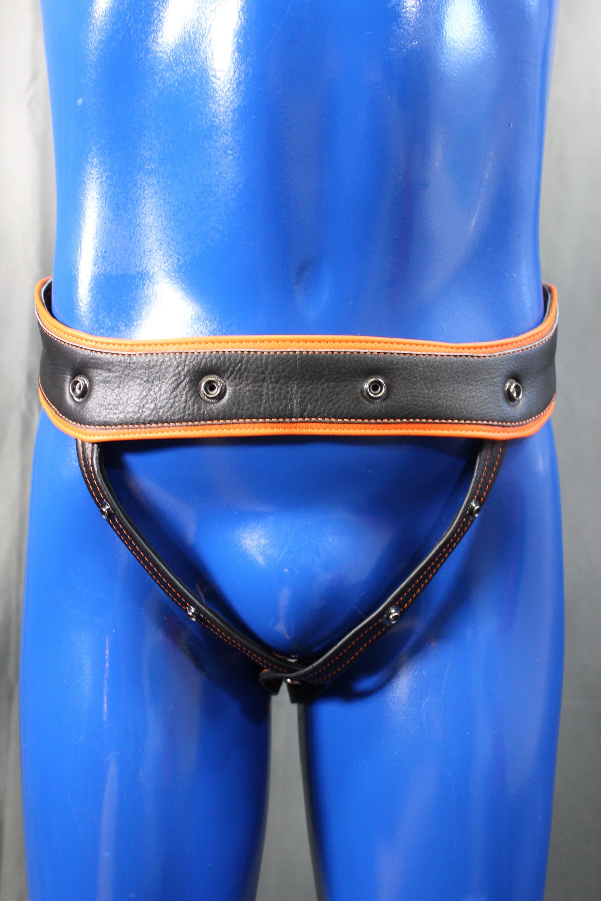 Black and Orange Bulldog Harness and Jock Combo! - view 37