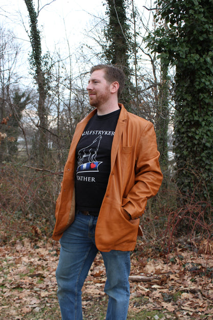 Otter and Fox Leather Sport Jacket in Camel Tan - view 2