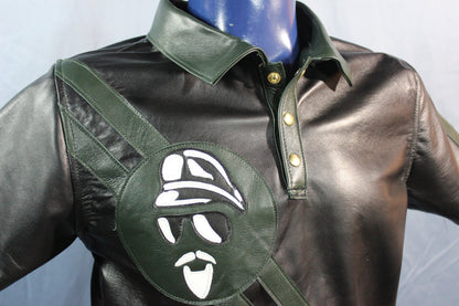 Leather Polo Shirt - view 3