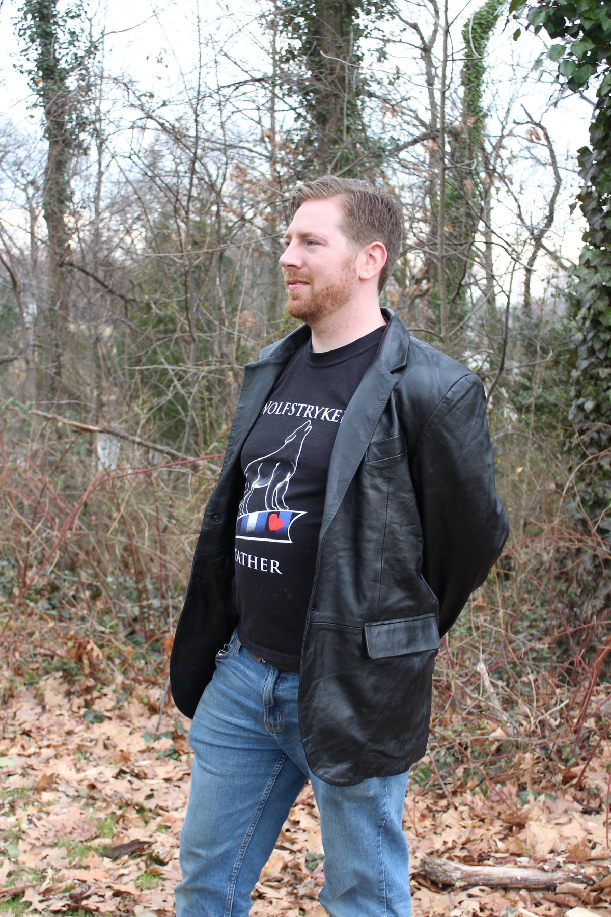 Otter and Fox Leather Sport Jacket in Black - view 2