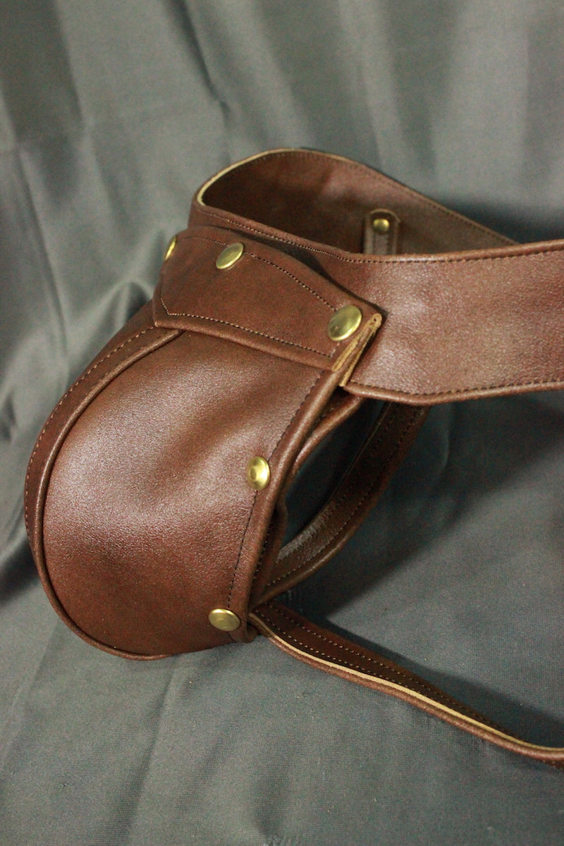 Brown Jockstrap with Brass Hardware - view 4
