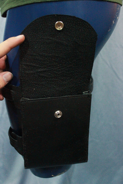 Leather Thigh Pouch Cell Phone Holster - view 4