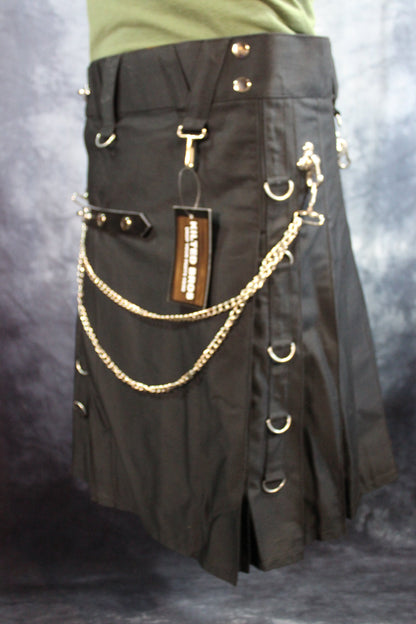 Goth Utility Kilt by Kilted Bros - view 3