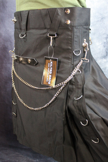 Goth Utility Kilt by Kilted Bros - view 7