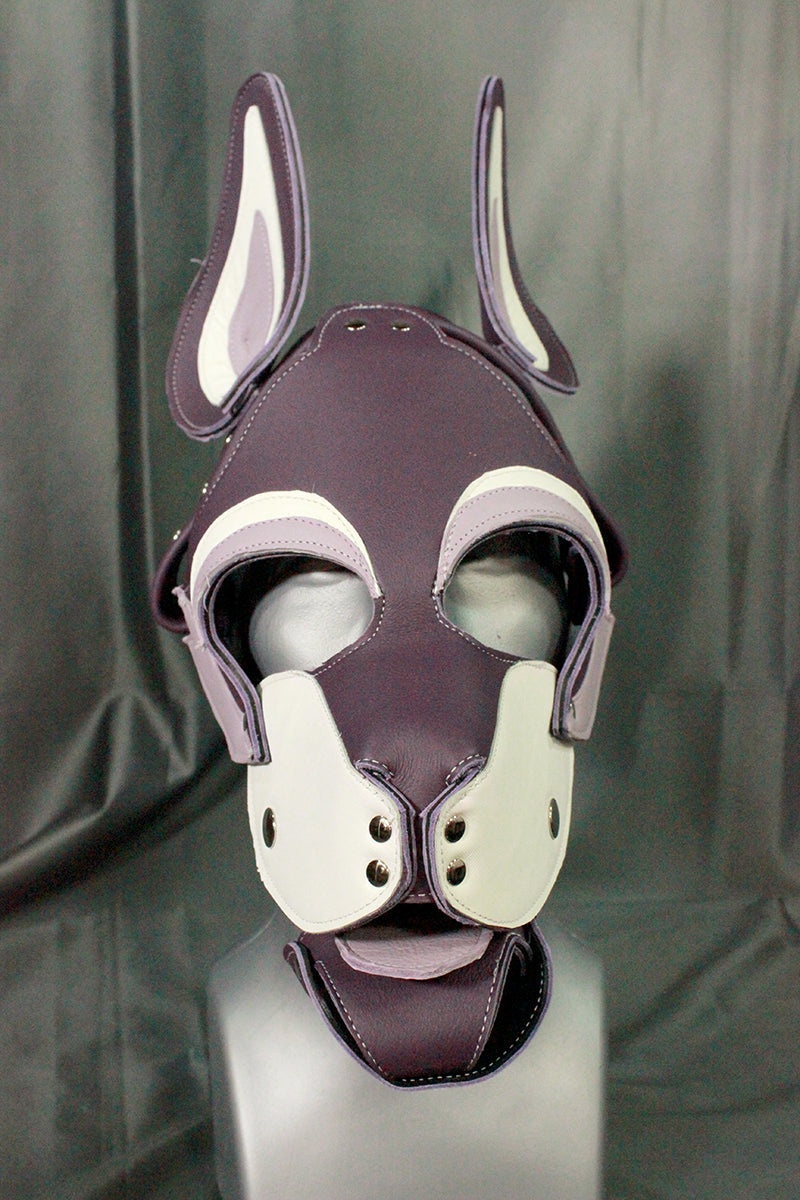 Husky Pup Hood in Purple, Lavender, and White - view 2