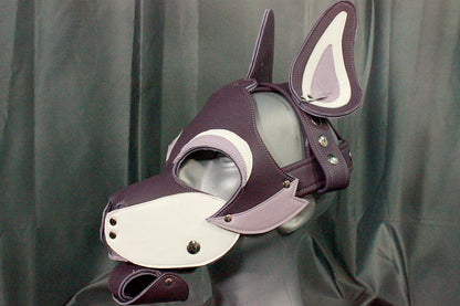 Husky Pup Hood in Purple, Lavender, and White - view 4