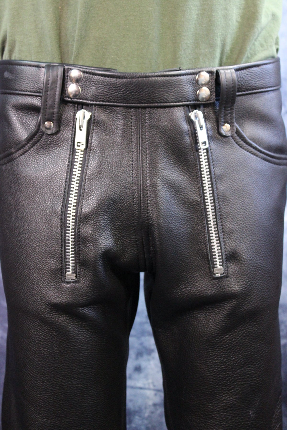 Front Access Leather Pants - view 6
