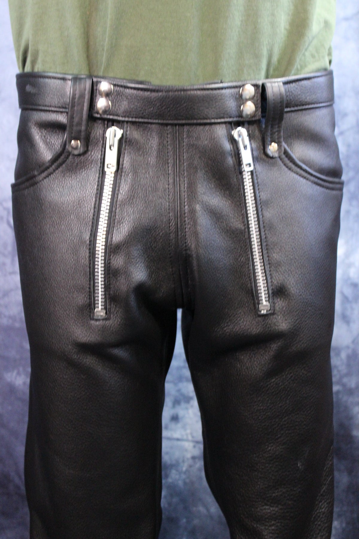 Front Access Leather Pants - view 7