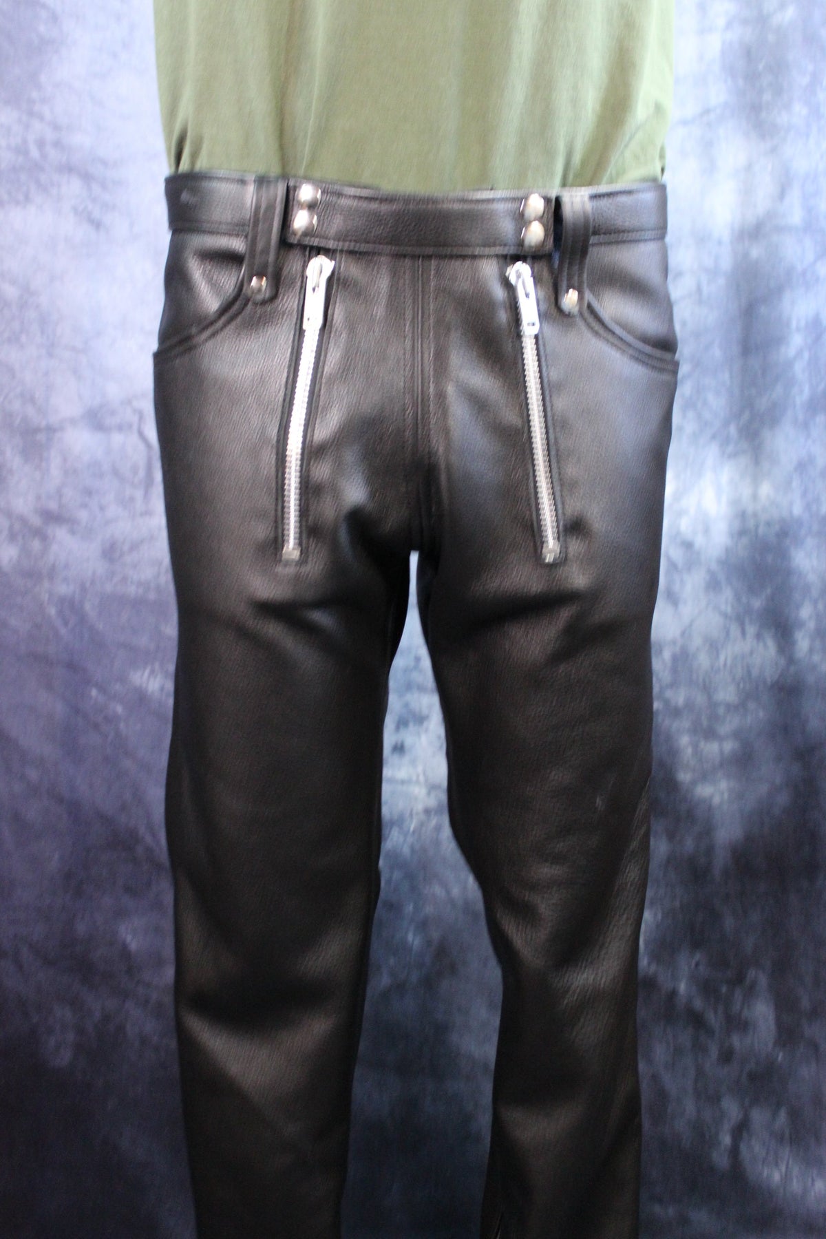 Front Access Leather Pants - view 9
