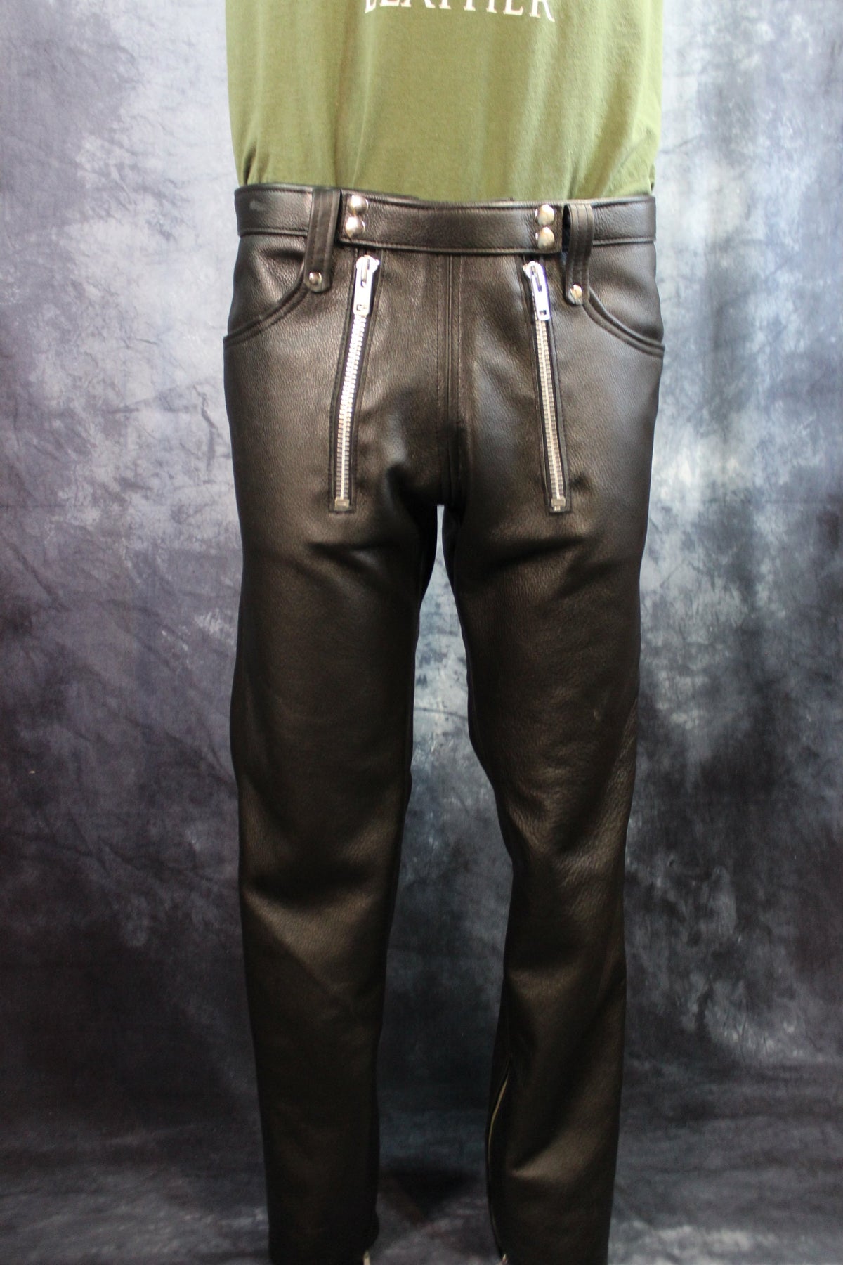 Front Access Leather Pants - view 10