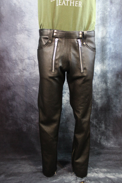 Front Access Leather Pants - view 11