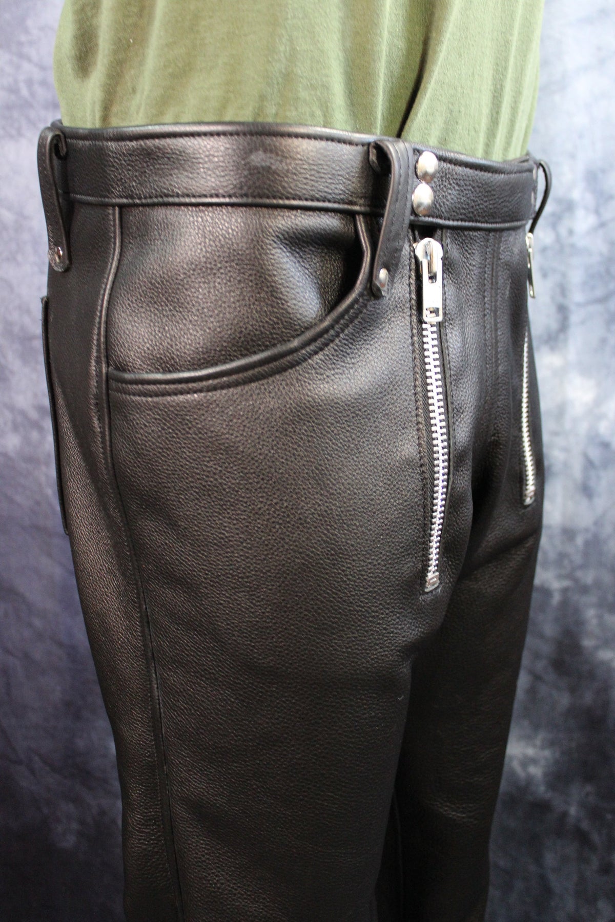 Front Access Leather Pants - view 14