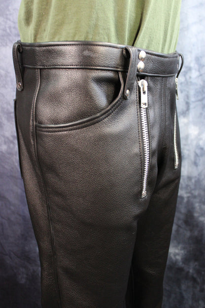 Front Access Leather Pants - view 14
