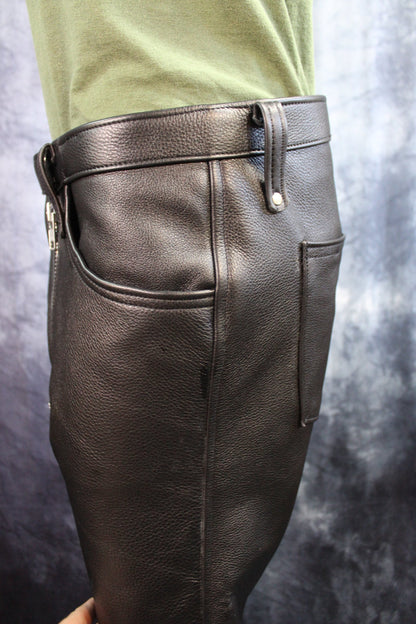 Front Access Leather Pants - view 26