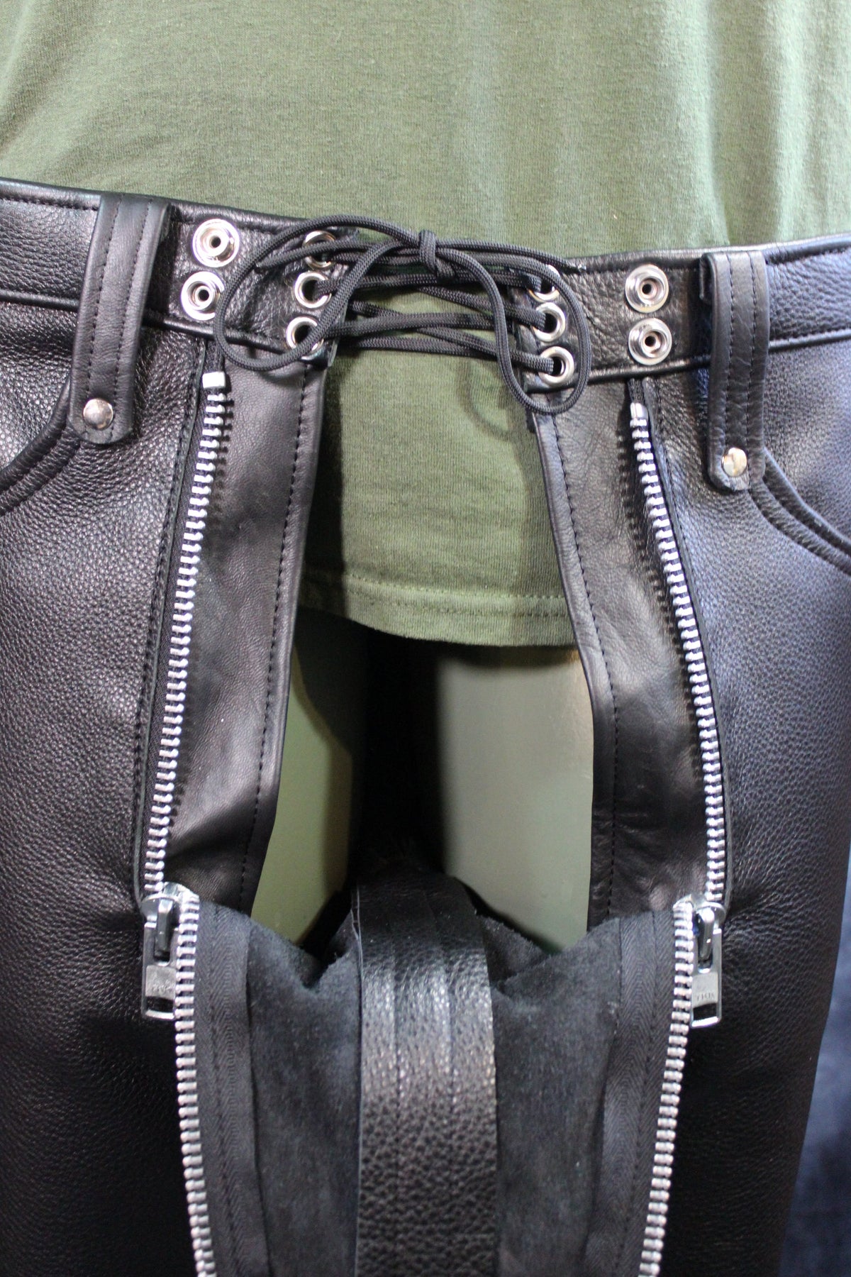 Front Access Leather Pants - view 29