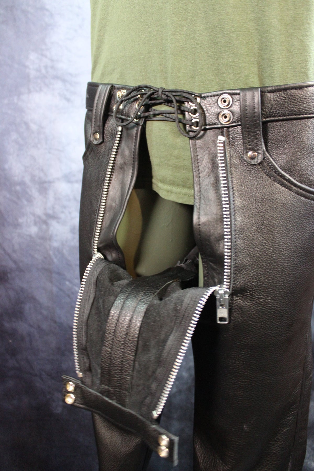 Front Access Leather Pants - view 34
