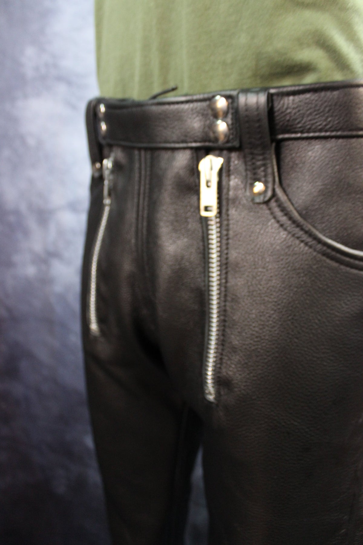 Front Access Leather Pants - view 36