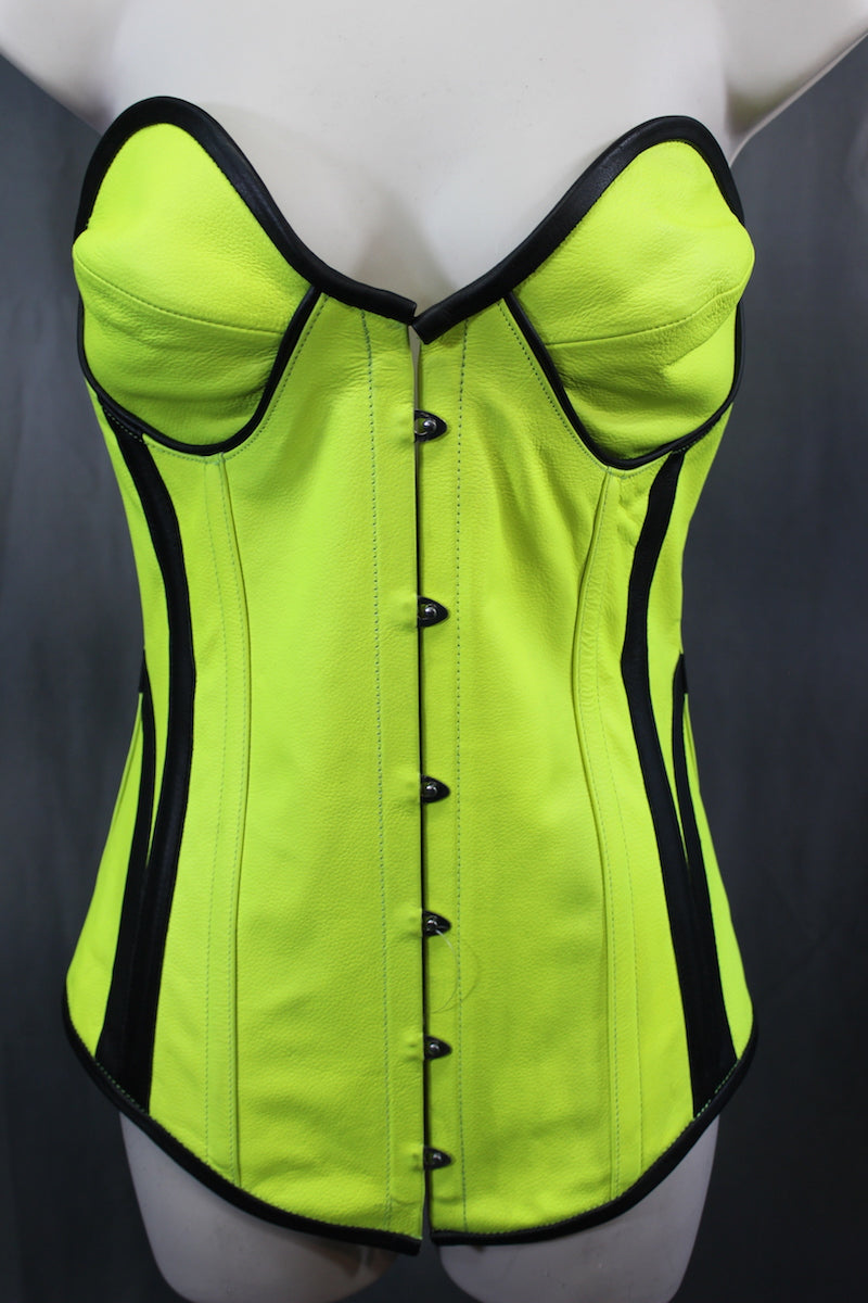 Cyber Leather Corset by The Otter and The Fox - front view