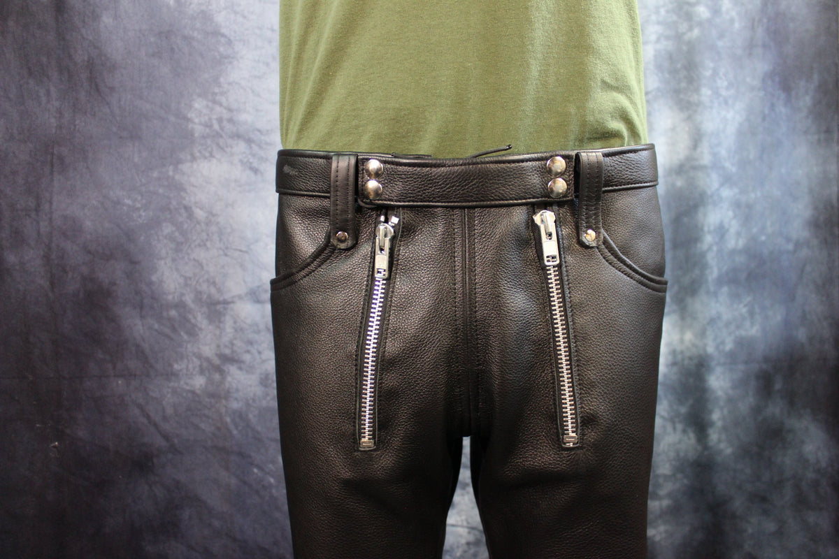 Front Access Leather Pants - view 40