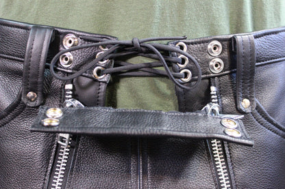 Front Access Leather Pants - view 5