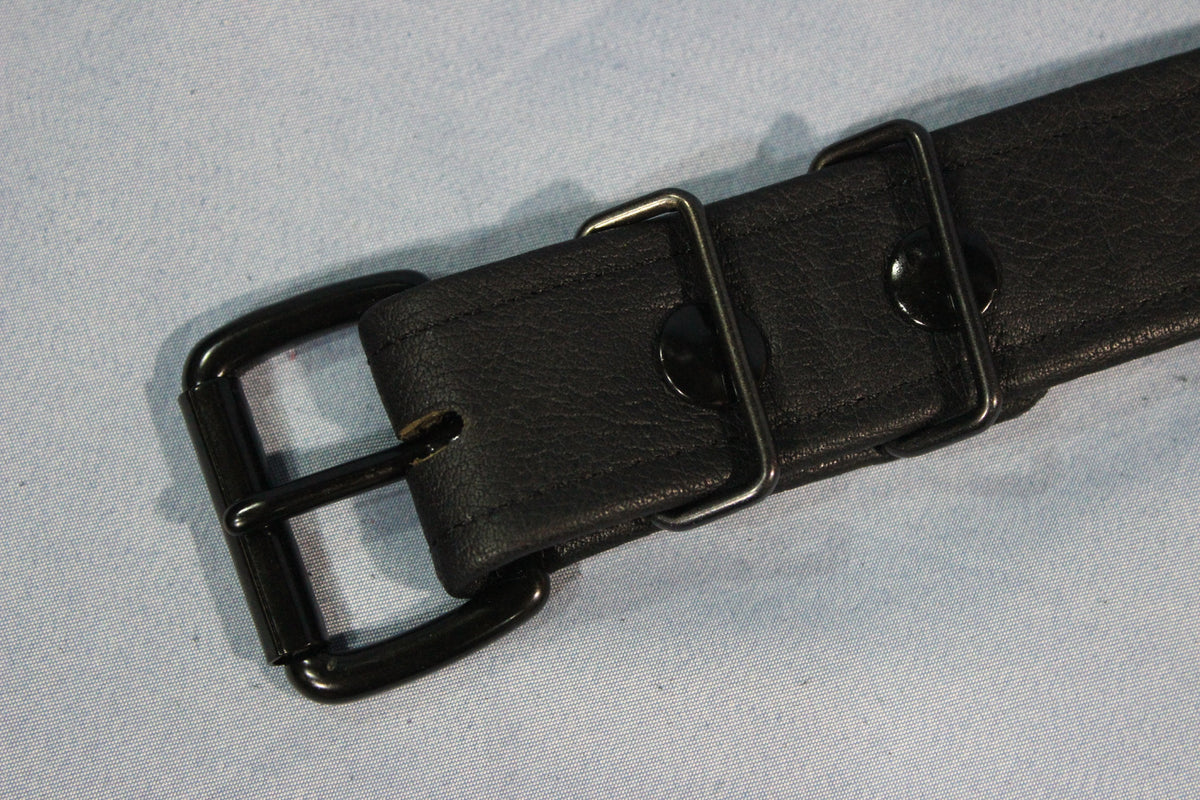Classic Black Soft Strapping Buckled Leather Armbands - view 3