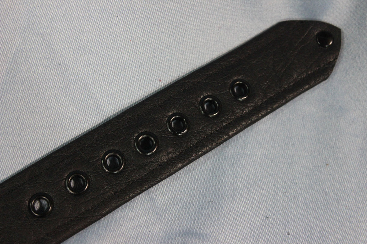 Classic Black Soft Strapping Buckled Leather Armbands - view 4