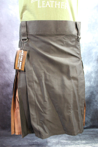 Bear Flag Pleats Utility Kilt by Kilted Bros - front view