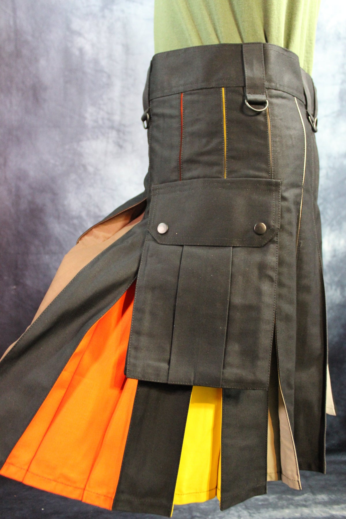 Bear Flag Pleats Utility Kilt by Kilted Bros - view 12