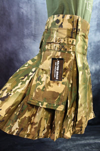 Classic KiltedBros Kilt in Camo - front view