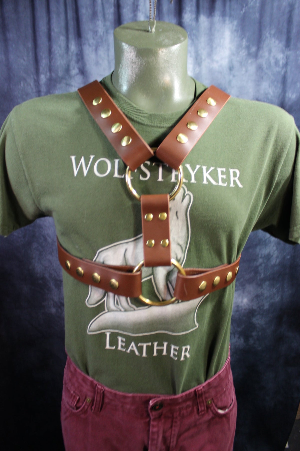 Classic Latigo Extended X Harness with Snaps - front view