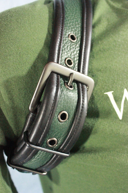 Green Half-Harness with Black Edging - view 2