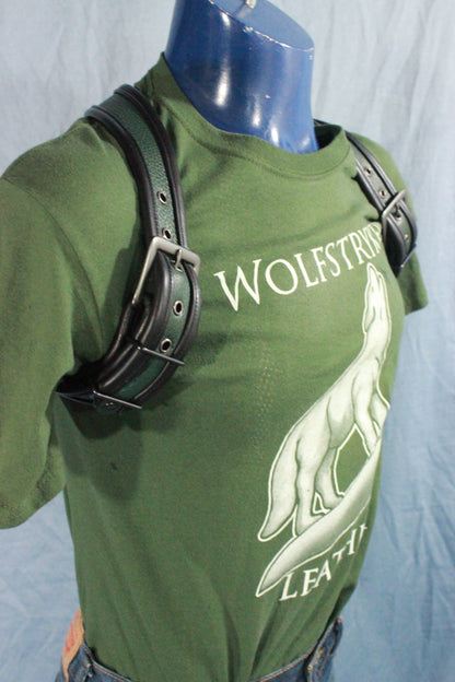 Green Half-Harness with Black Edging - view 3