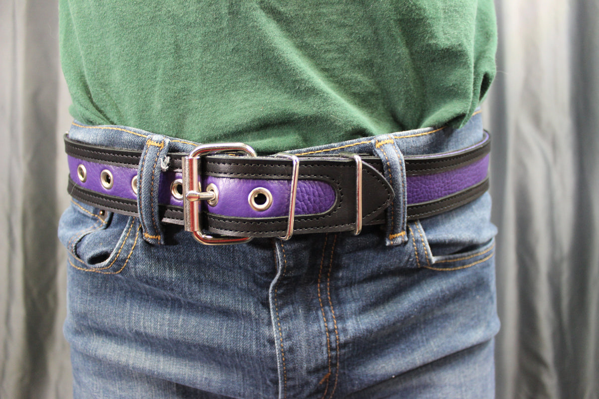 Two Tone Latigo Belts - front view