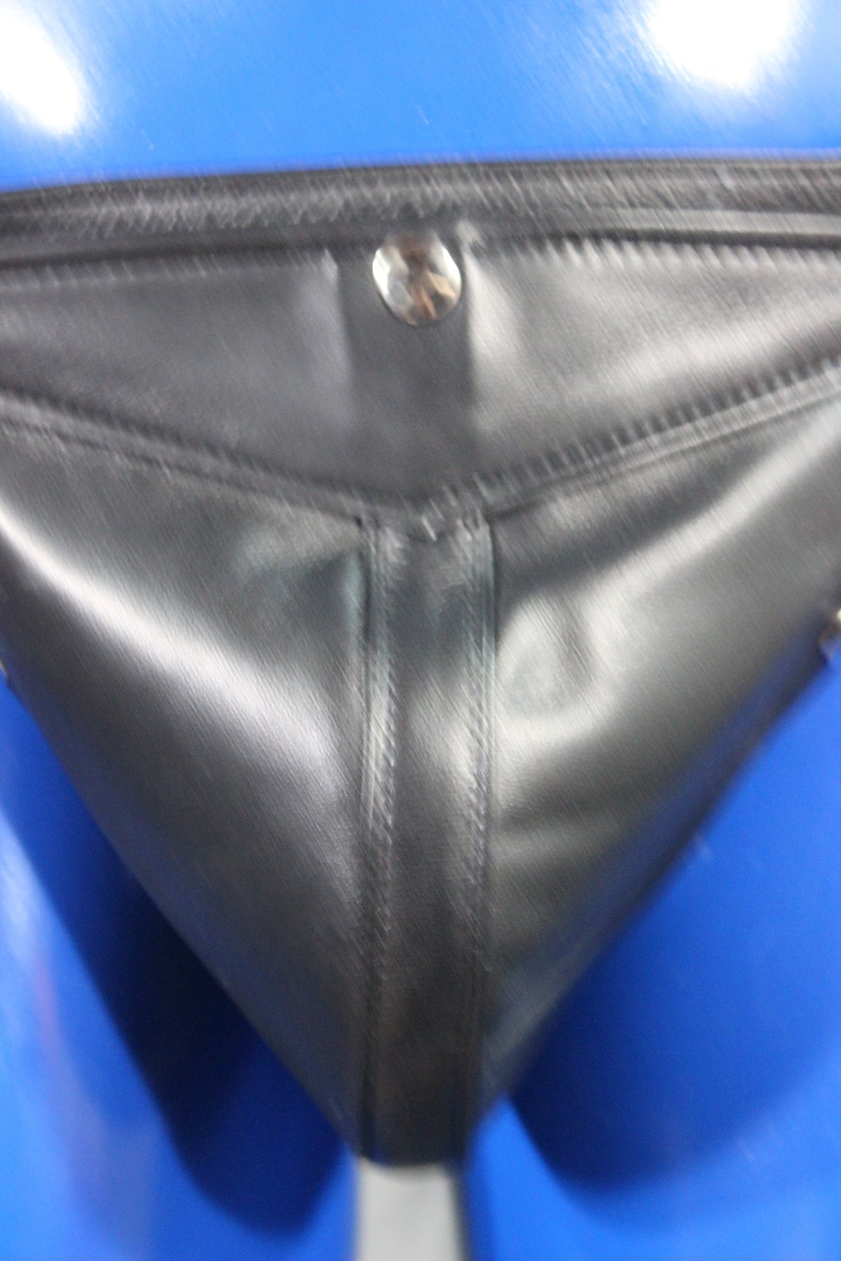 Back to Basics! Our classic all leather jock with interchangeable codpiece in soft Black leather. - view 6