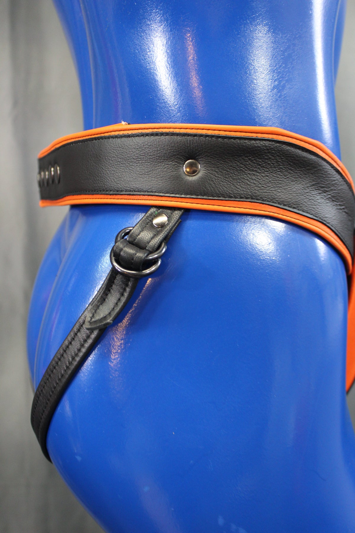 Our classic all leather jock with interchangeable codpiece in soft colored leather. - view 13