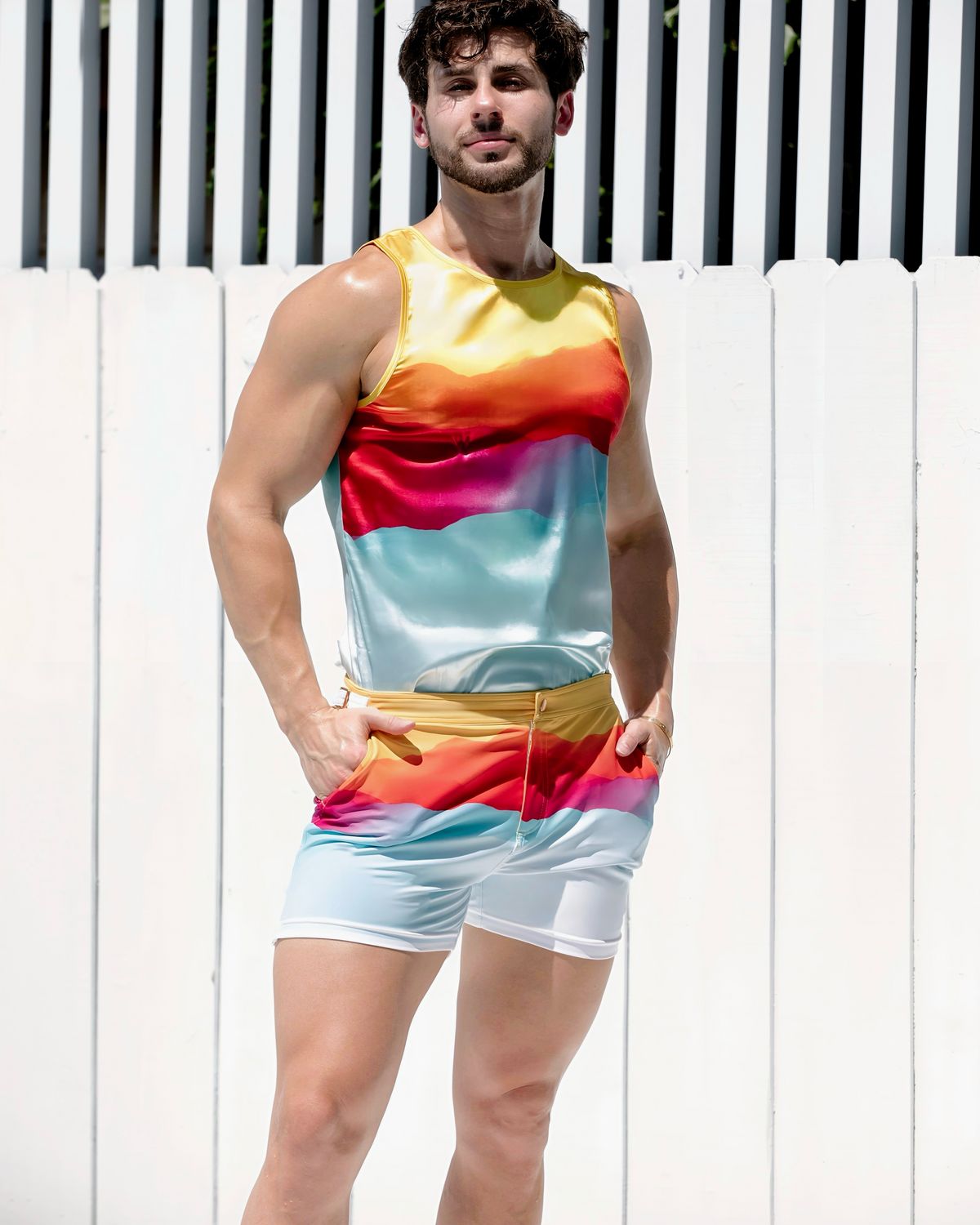 SUNSET IN COSTA BRAVA TANK TOP | MEN TANK TOP | KBAYO | OUTFAIR | OUTFAIR