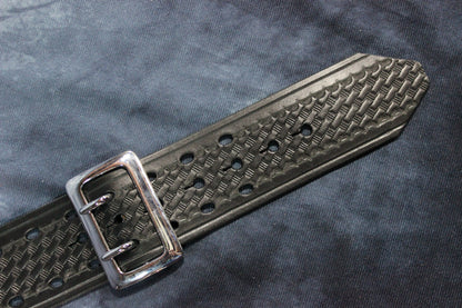 Duty Belt with Basketweave Embossing and Sam Brown Buckle and Stud - view 8