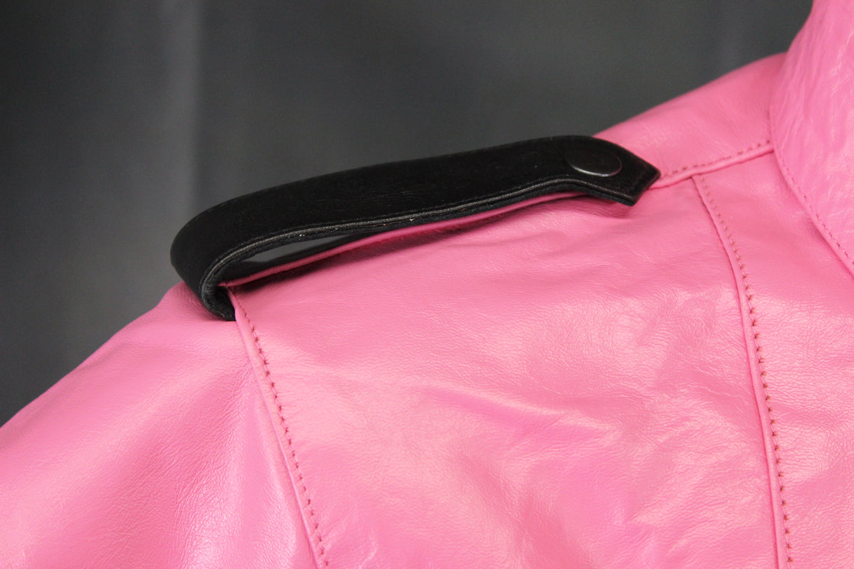 OnF Leather Shirts in Pink with Black Highlights - view 3
