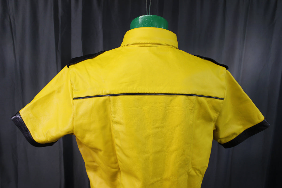 OnF Leather Shirts in Yellow with Black Highlights - view 4