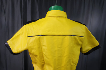 OnF Leather Shirts in Yellow with Black Highlights - view 4