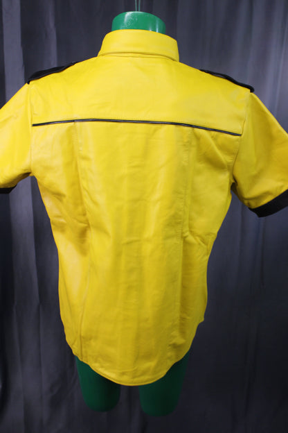 OnF Leather Shirts in Yellow with Black Highlights - view 5