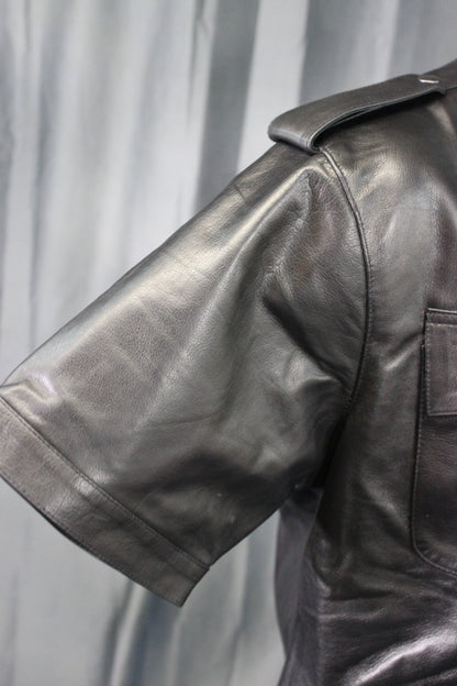 OnF Leather Shirts in Classic Black - view 3