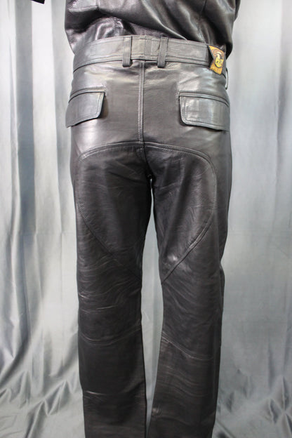 OnF Leather Formal Pants in Black - view 5